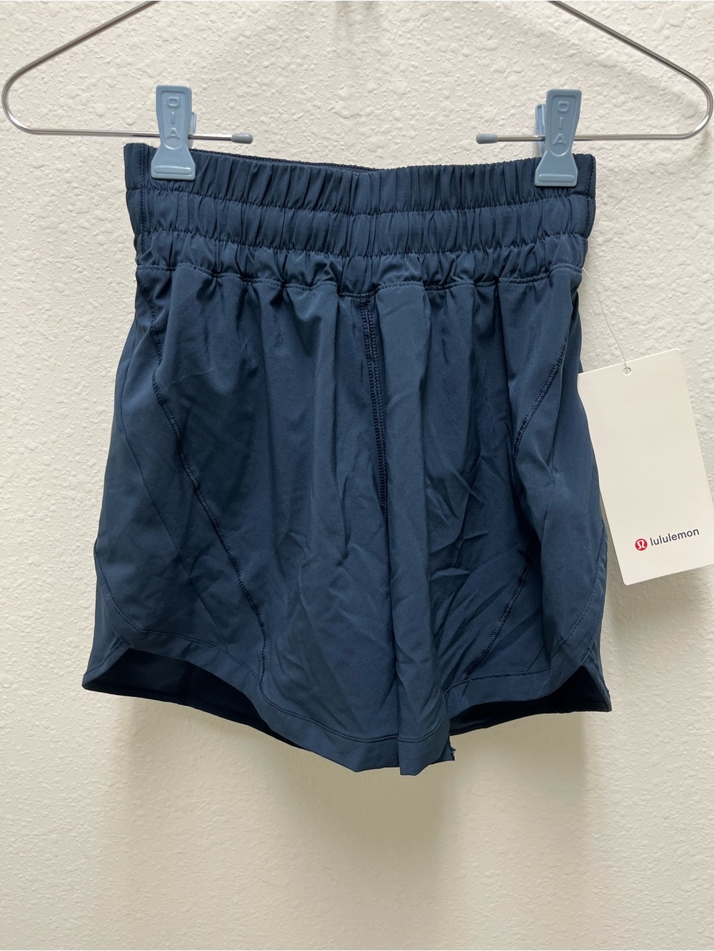 Lululemon Track That HR 5" Lined Blue Running Shorts Pockets Quick Dry Size 2